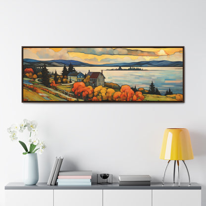 A.J. Casson Inspiration – "Golden Horizon" | Vibrant Canadian Landscape Canvas