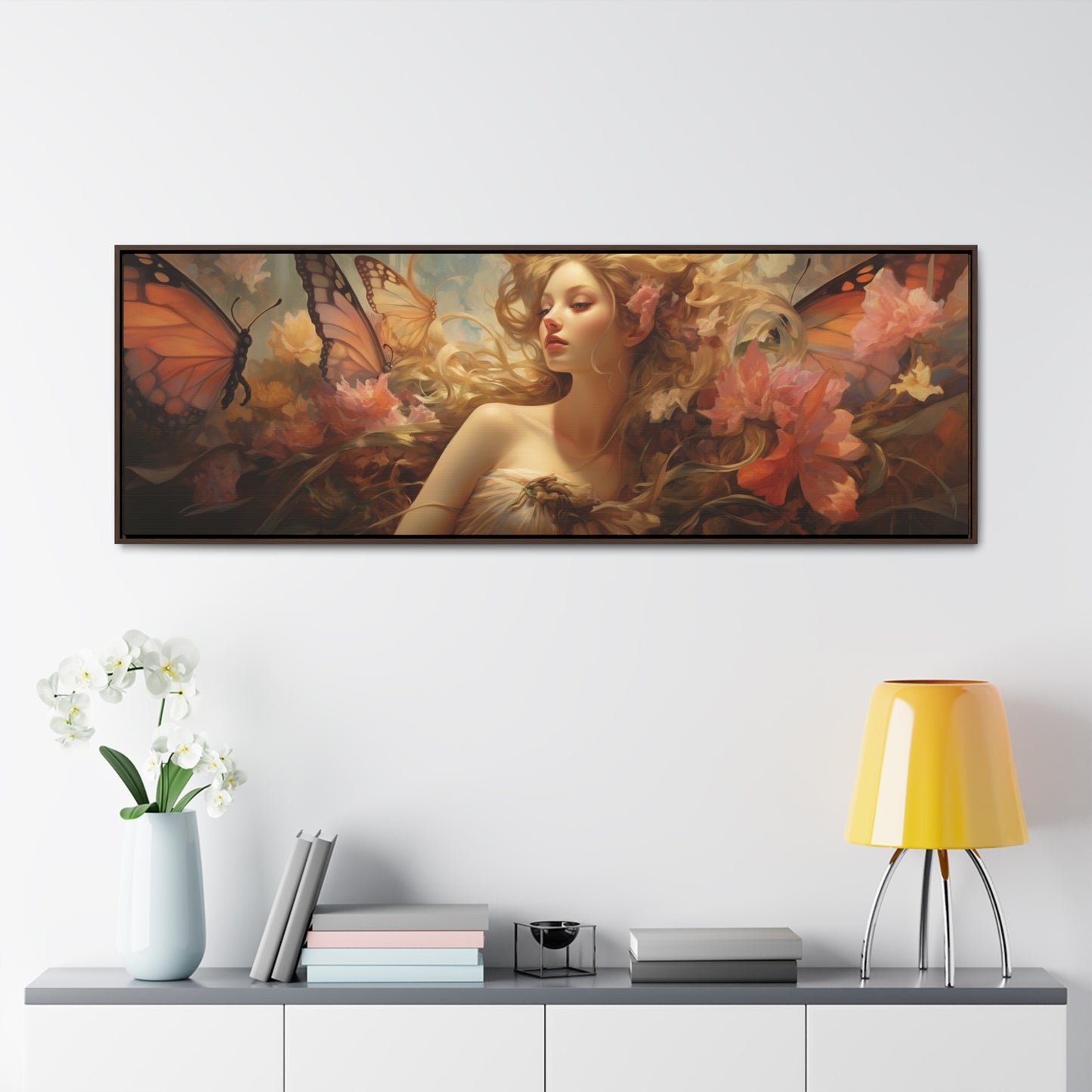 Adelaide Hiebel Inspiration – "Floral Reverie" | Romantic Wide Canvas Art