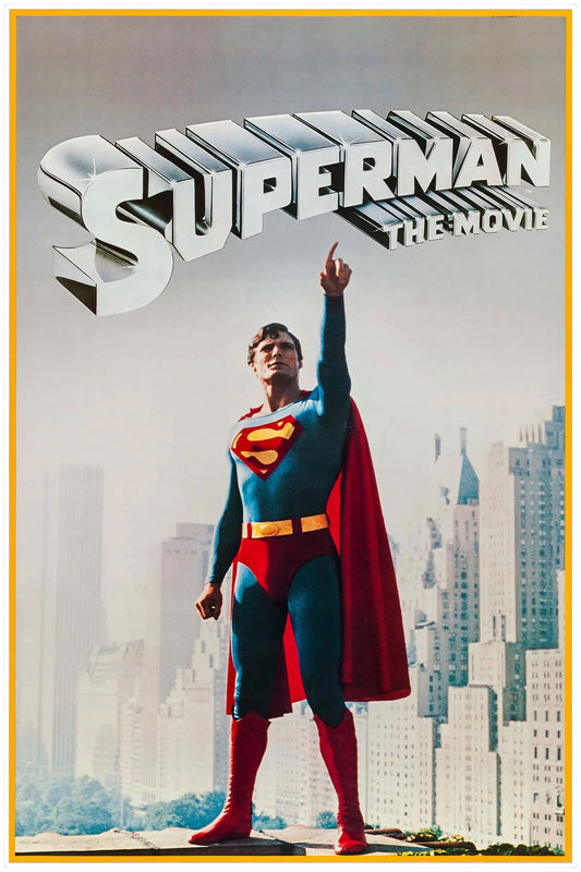 SUPERMAN THE MOVIE 1978 POSTER - CHRISTOPHER REEVE DC COMICS SUPERHERO CLASSIC