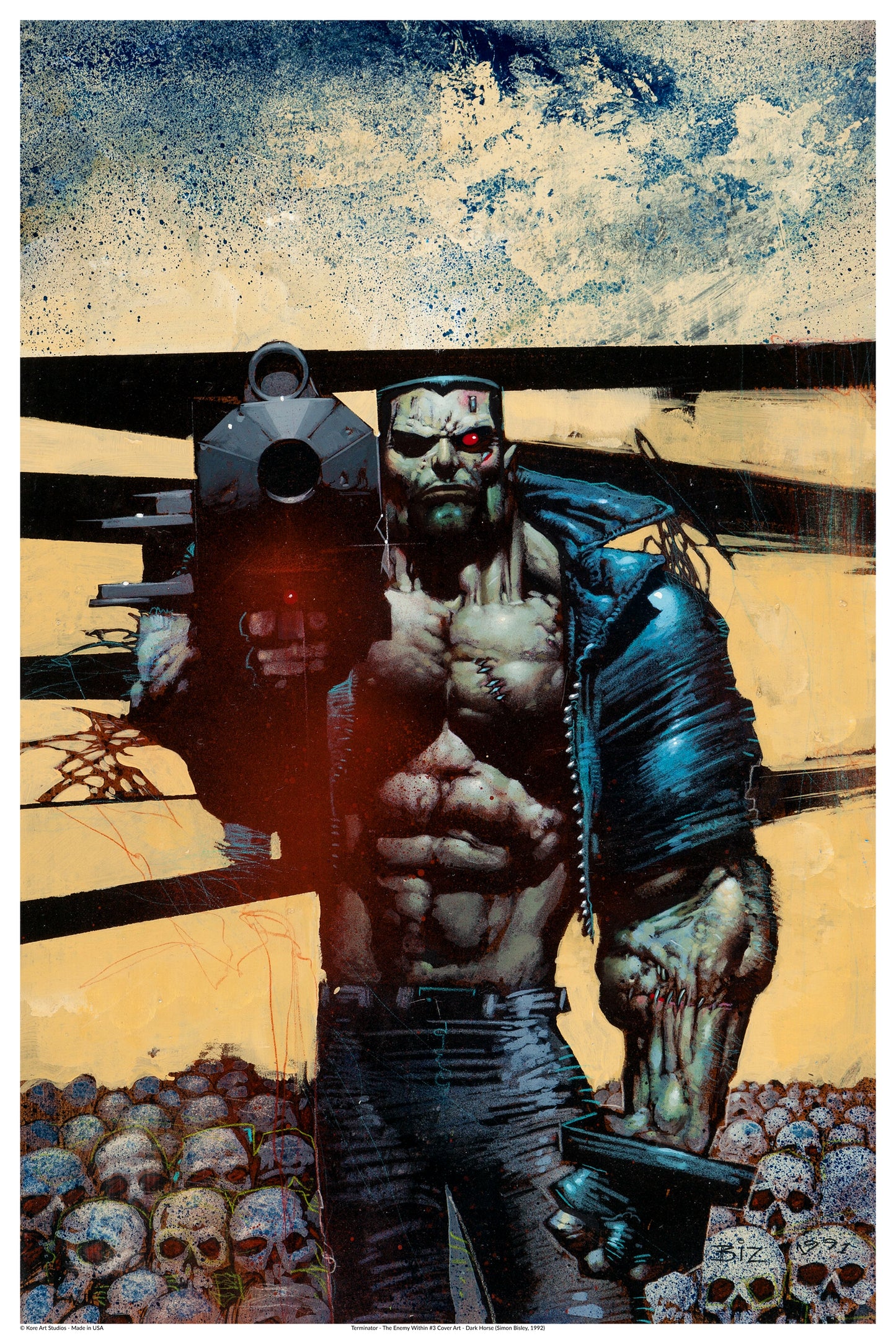 SIMON BISLEY - TERMINATOR - THE ENEMY WITHIN #3 COVER - ACTION POSTER - 1992