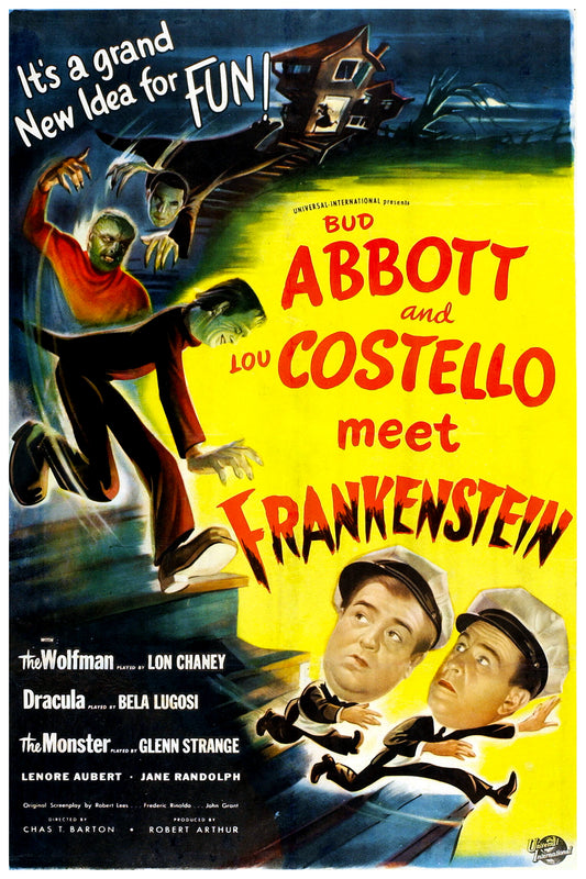 ABBOTT AND COSTELLO MEET FRANKENSTEIN - CLASSIC VINTAGE MONSTER MOVIE POSTER
