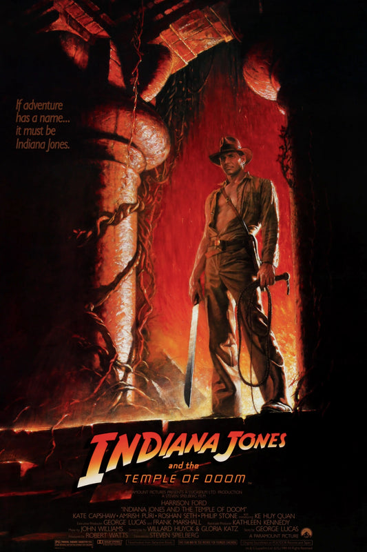INDIANA JONES AND THE TEMPLE OF DOOM MOVIE POSTER - FILM ART - HIGH QUALITE CINEMA AD