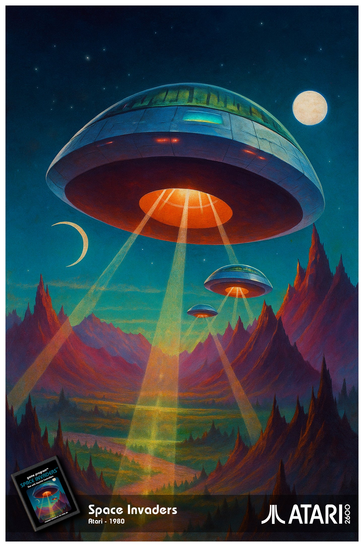 SPACE INVADERS POSTER - ATARI 2600 (1980)
