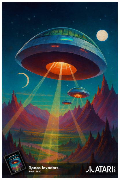SPACE INVADERS POSTER - ATARI 2600 (1980)