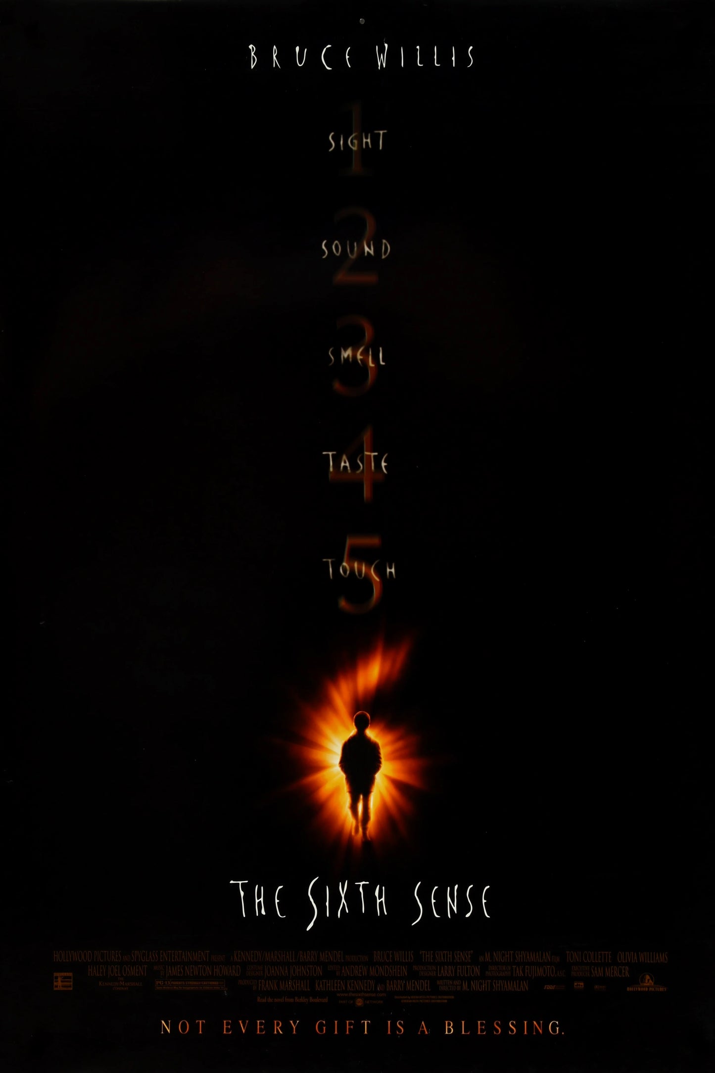 THE SIXTH SENSE MOVIE POSTER - 1999 BRUCE WILLIS PSYCHOLOGICAL THRILLER ART