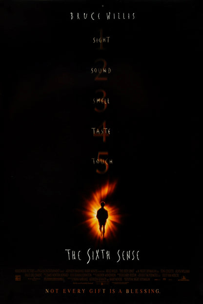THE SIXTH SENSE MOVIE POSTER - 1999 BRUCE WILLIS PSYCHOLOGICAL THRILLER ART