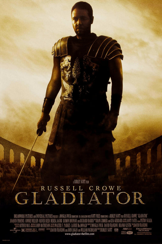 GLADIATOR MOVIE POSTER - RUSSELL CROWE 2000 EPIC ROMAN WARRIOR FILM ART
