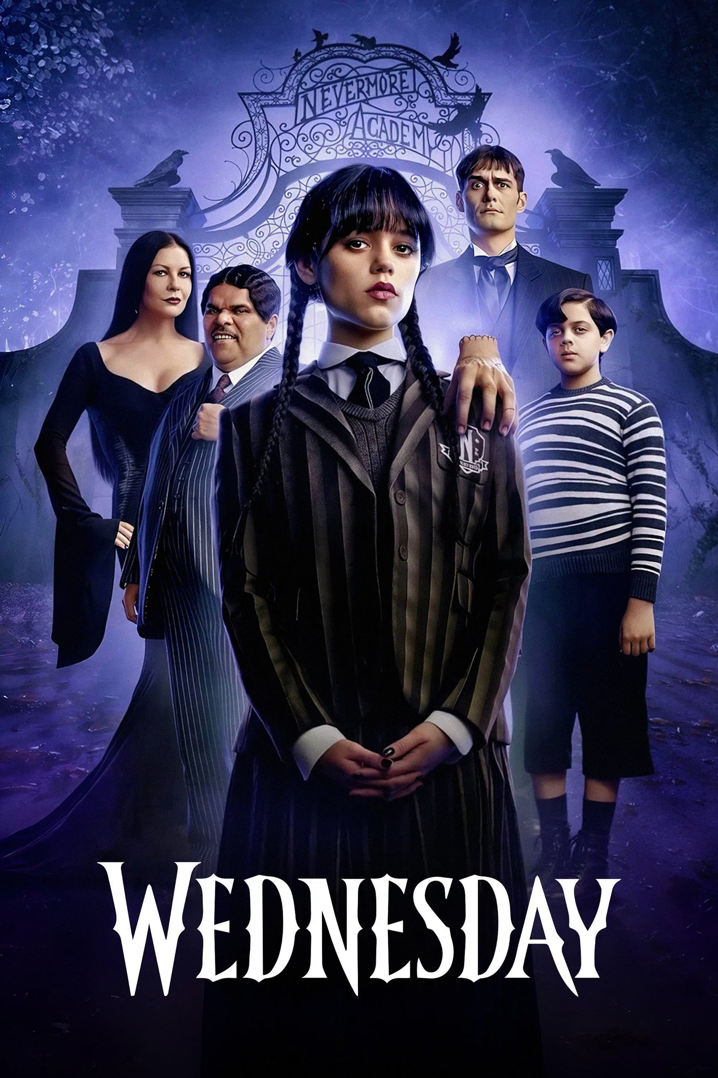 WEDNESDAY NETFLIX SERIES NEVERMORE ACADEMY GOTHIC TEEN DRAMA POSTER