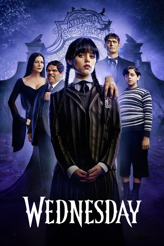 WEDNESDAY NETFLIX SERIES NEVERMORE ACADEMY GOTHIC TEEN DRAMA POSTER
