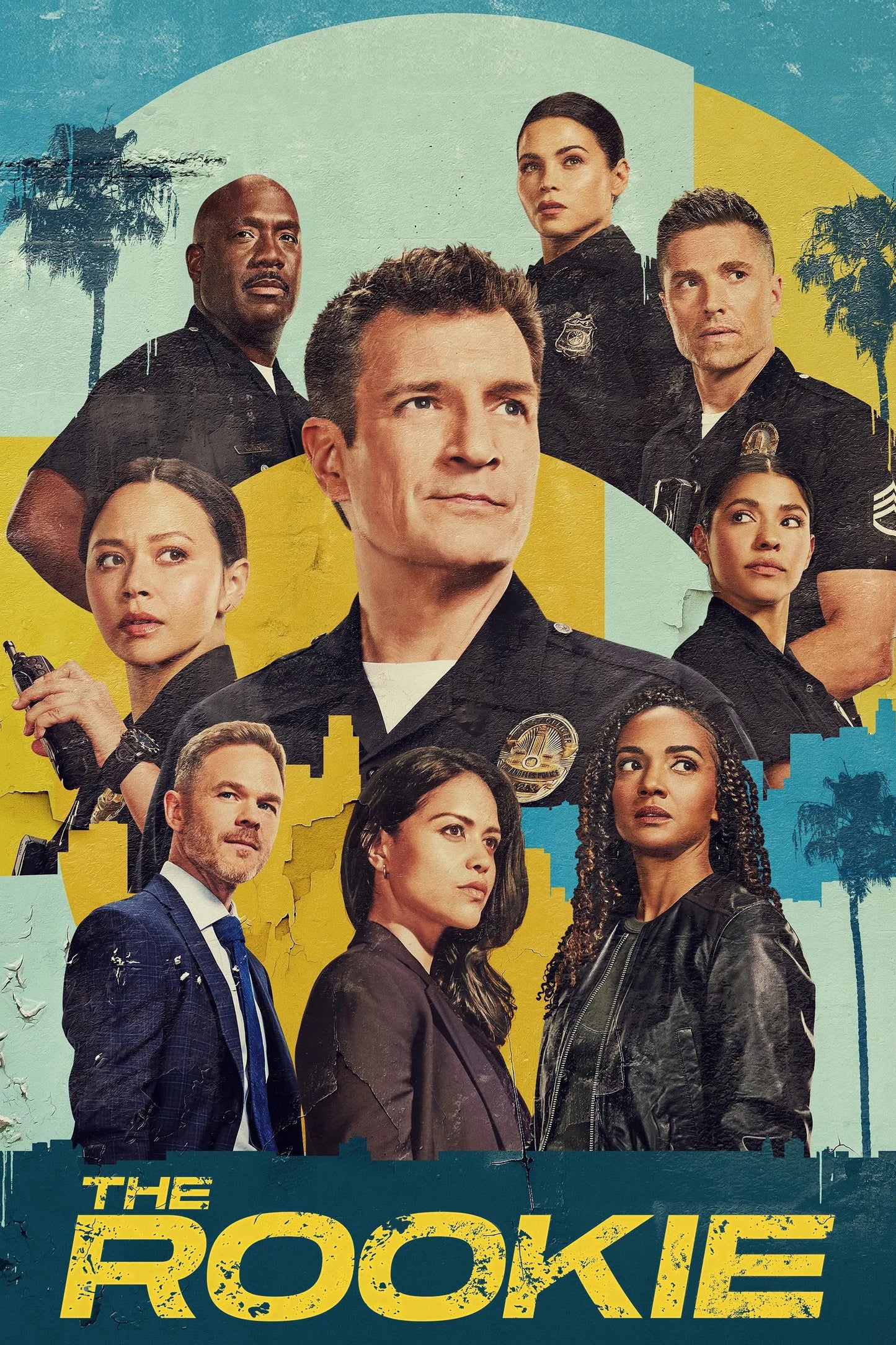 THE ROOKIE TV SERIES POLICE DRAMA LAPD ENSEMBLE CAST POSTER