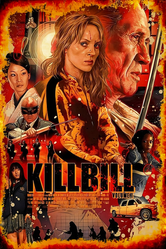 KILL BILL VOLUME 1 POSTER - QUENTIN TARANTINO UMA THURMAN REVENGE SAMURAI ART