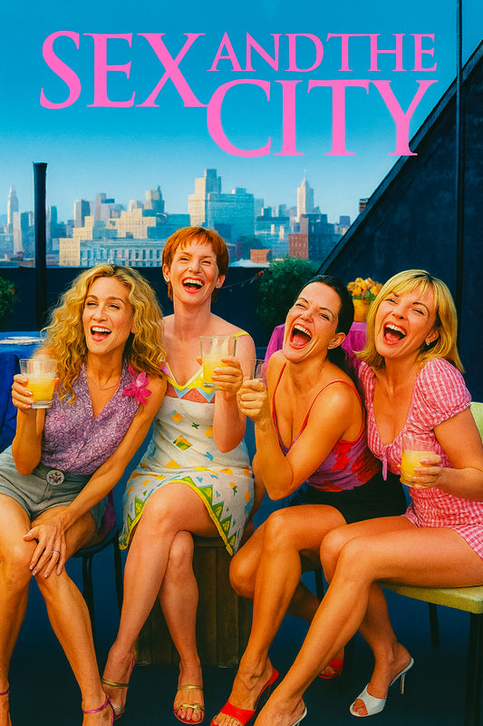 SEX AND THE CITY POSTER - HBO SERIES CARRIE SAMANTHA CHARLOTTE MIRANDA NYC ART