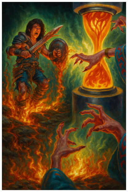 TIME TWISTER ART POSTER - MAGIC THE GATHERING POSTER INSPIRED ON ORIGINAL CARD ARTWORK