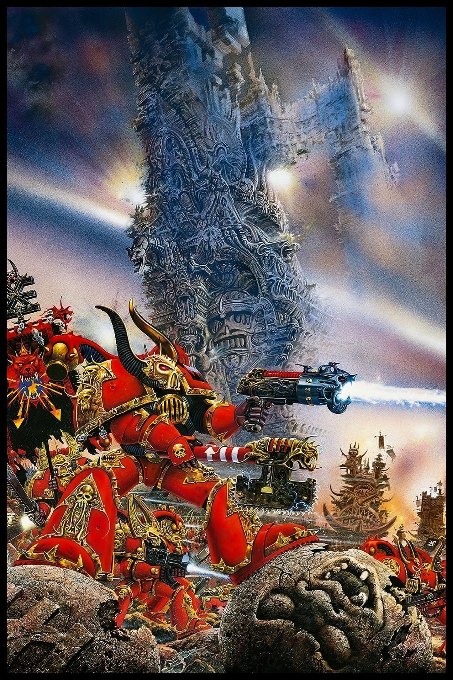 CHAOS SPACE MARINES WARHAMMER POSTER – WORLD EATERS KHORNE WALL ART