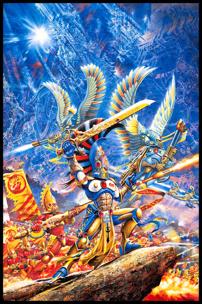WARHAMMER ELDAR WHITE DWARF 171 POSTER – CLASSIC 40K ART PRINT