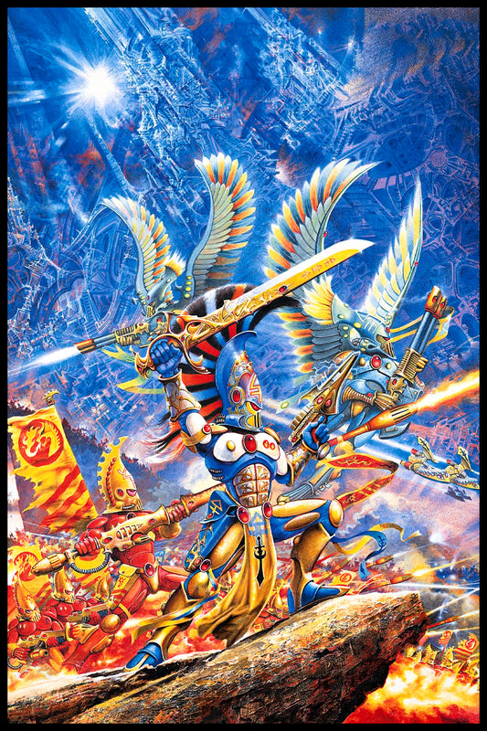 WARHAMMER ELDAR WHITE DWARF 171 POSTER – CLASSIC 40K ART PRINT