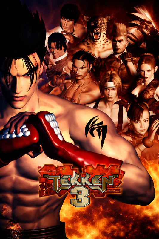 TEKKEN 3 POSTER PS1 GAME COVER ART CLASSIC FIGHTING LEGENDS LINEUP
