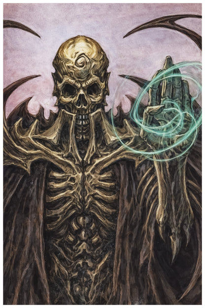 MAGIC THE GATHERING POSTER – NECROPOTENCE CARD ART UNDEAD LICH SORCERER