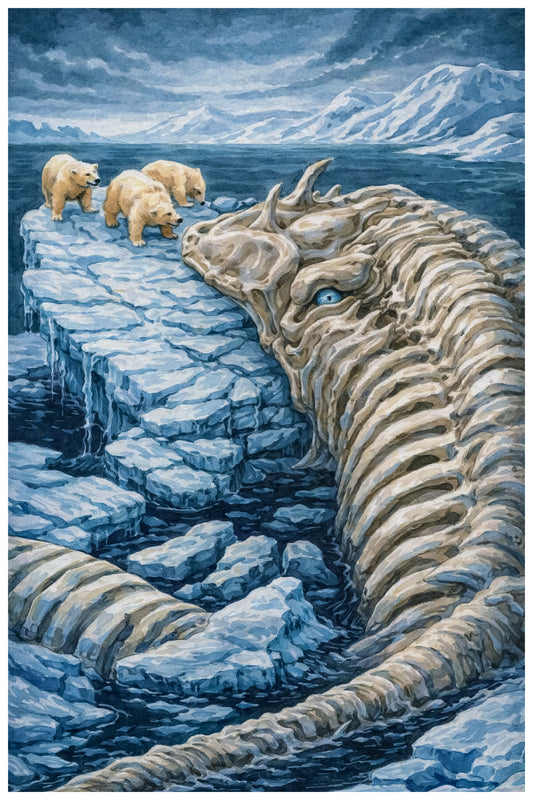MAGIC THE GATHERING POSTER – POLAR KRAKEN FROZEN SEA MONSTER ART
