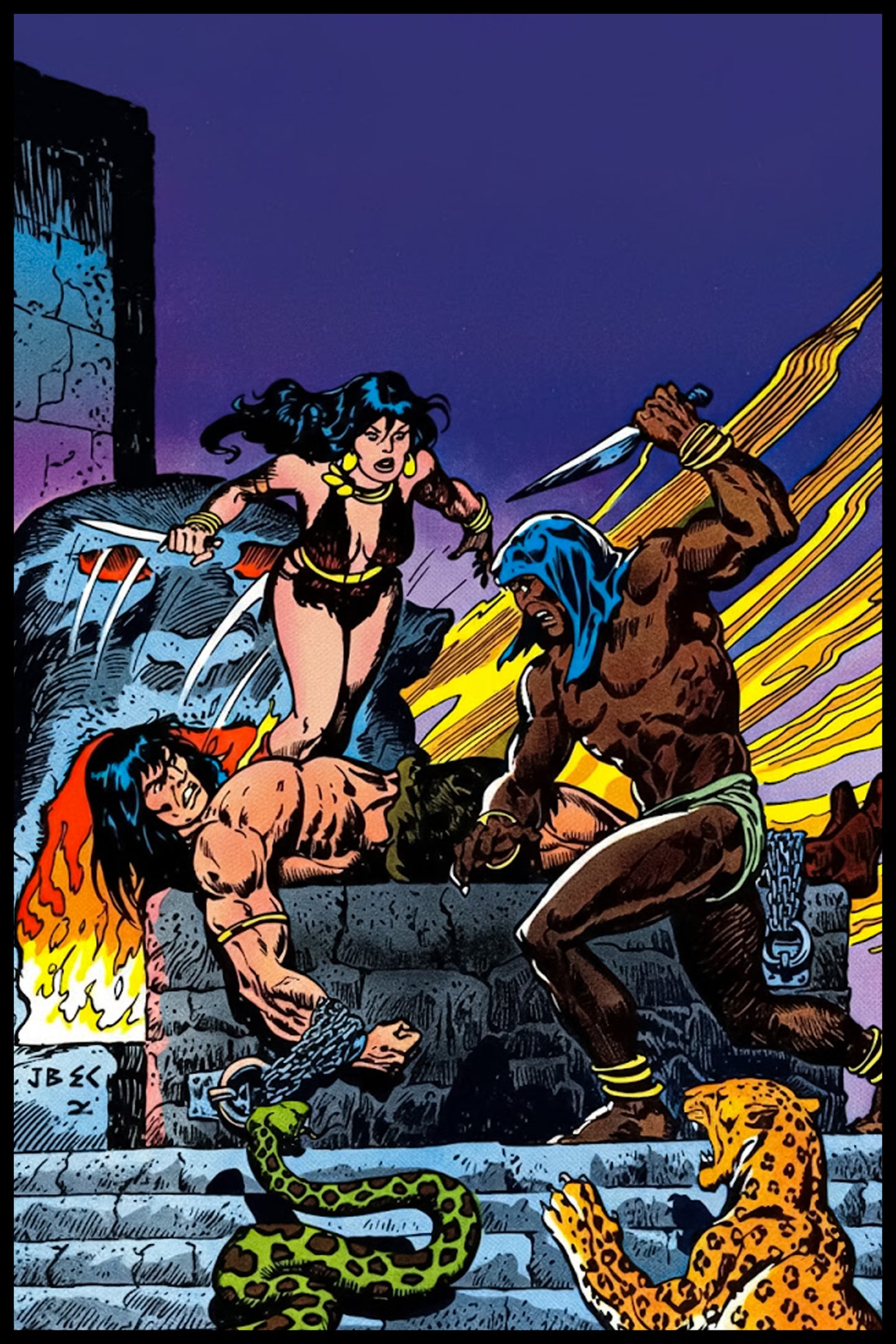 JOHN BUSCEMA CONAN THE BARBARIAN #97 POSTER – CLASSIC MARVEL COMIC COVER ART