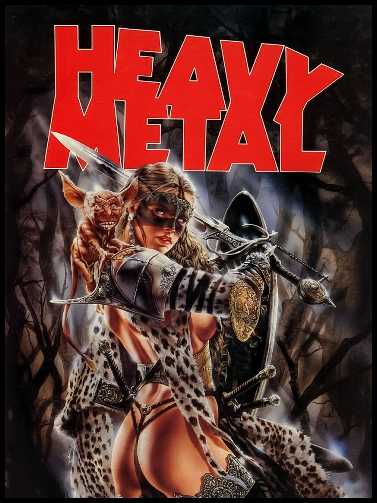 LUIS ROYO - HEAVY METAL - SWORD AND SEDUCTION WARRIOR POSTER - V15N5 (1991) COVER