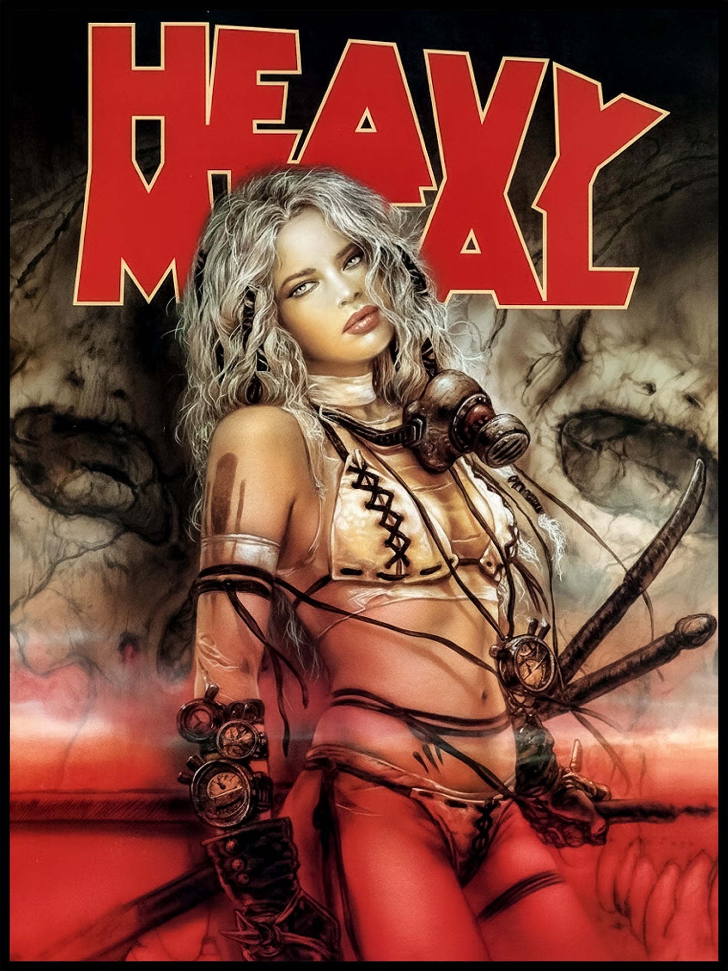 LUIS ROYO - HEAVY METAL - POST-APOCALYPTIC WARRIOR POSTER - MAGAZINE V28N4 (2004)
