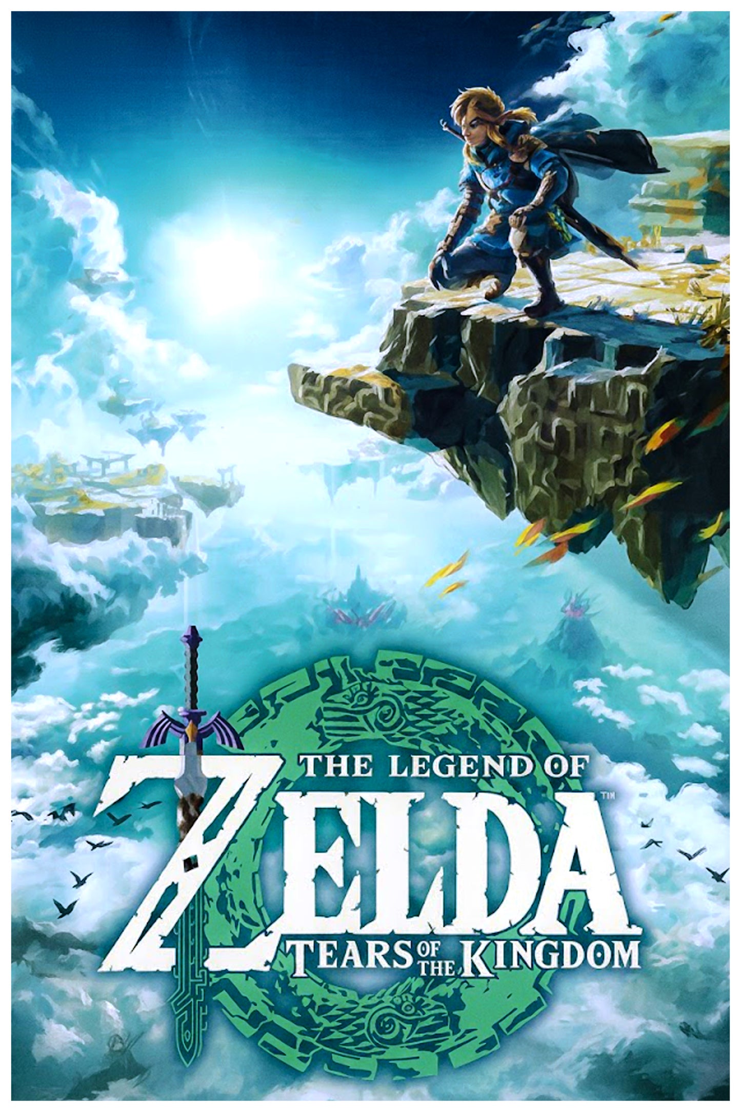THE LEGEND OF ZELDA - TEARS OF THE KINGDOM POSTER - LINK SKY ISLAND ART PRINT
