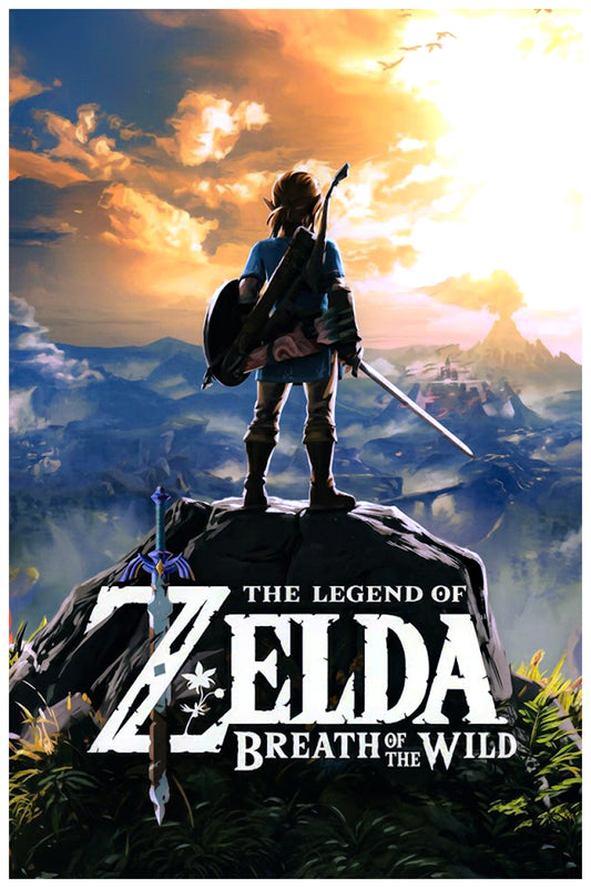 THE LEGEND OF ZELDA - BREATH OF THE WILD POSTER - LINK HORIZON VIEW ART PRINT