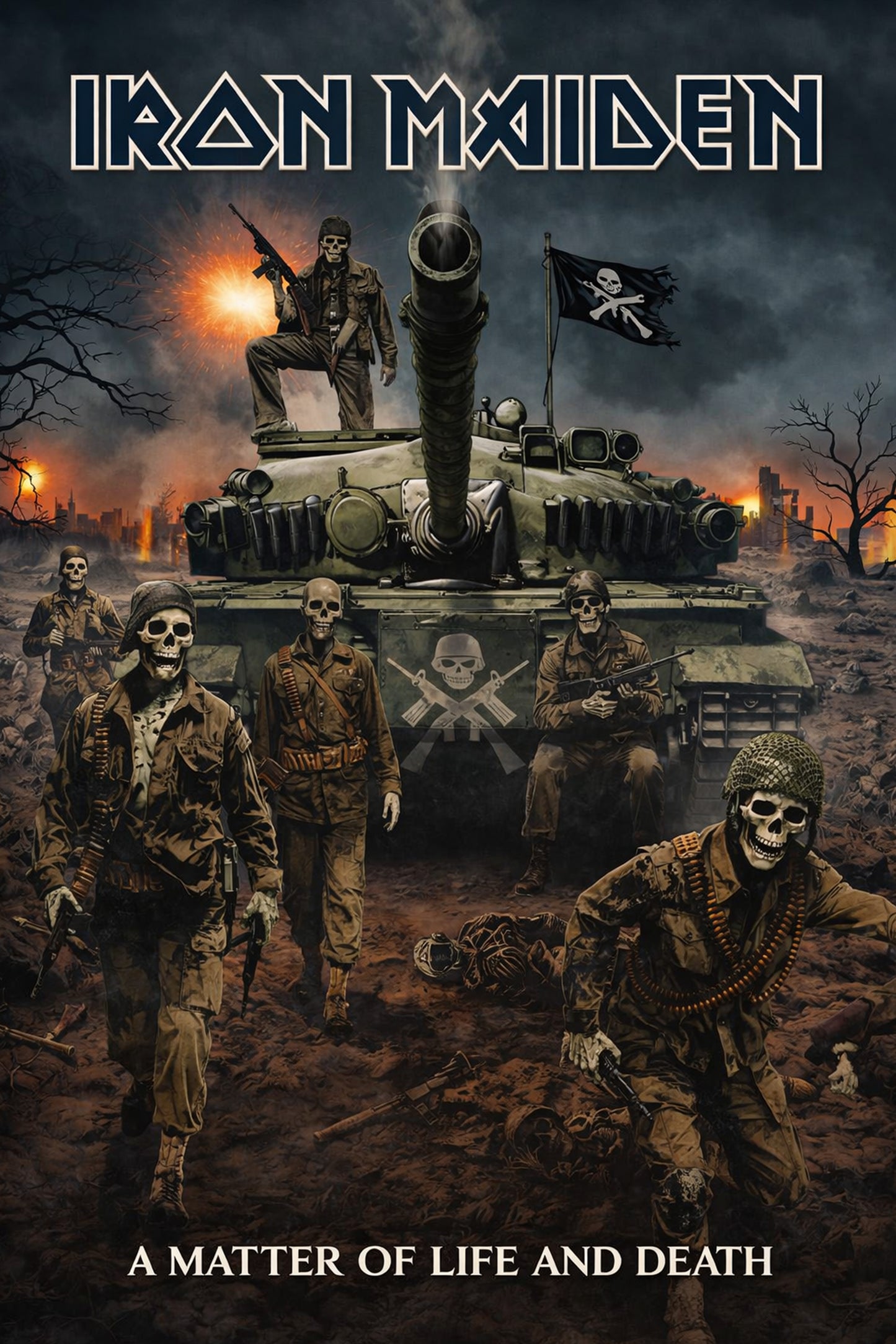 Iron Maiden - A Matter of Life and Death Album Poster - Heavy Metal Art