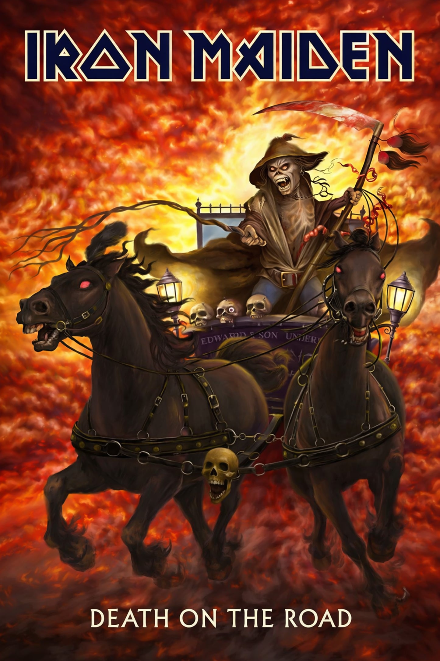 Iron Maiden - Death on The Road Album Poster - Heavy Metal Art