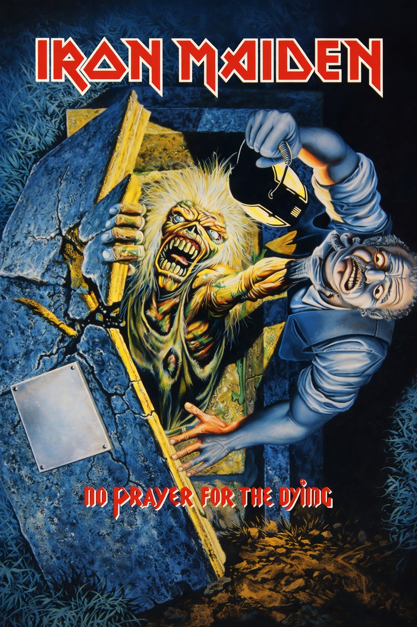 Iron Maiden - No Prayer for The Dying Album Poster - Heavy Metal Art
