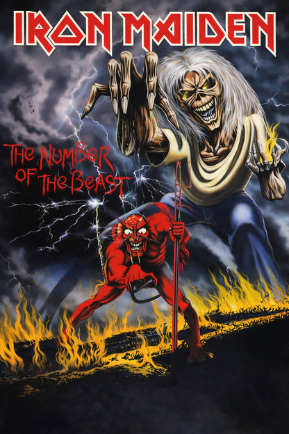 Iron Maiden - The Number of The Beast Album Poster - Heavy Metal Art