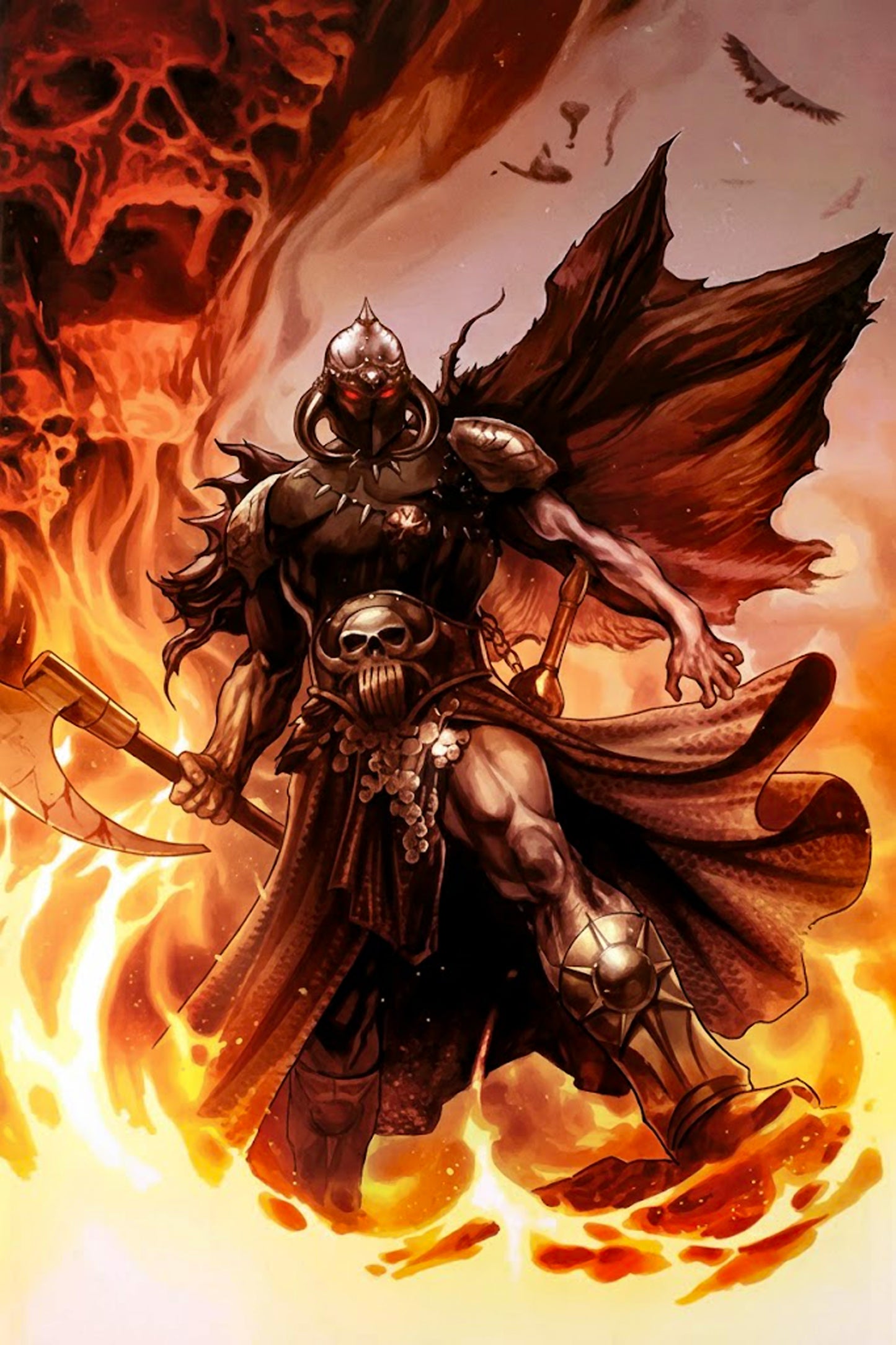 Death Dealer by Frank Frazetta - Comic Fantasy Hero - Hellfire Theme