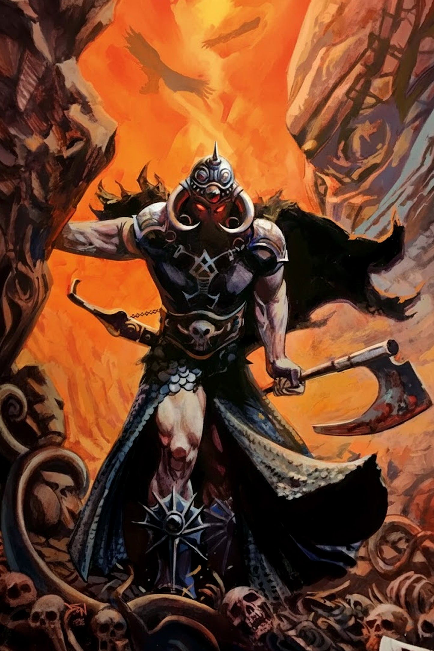 Death Dealer by Frank Frazetta - Comic Fantasy Hero - Bone Sea Theme