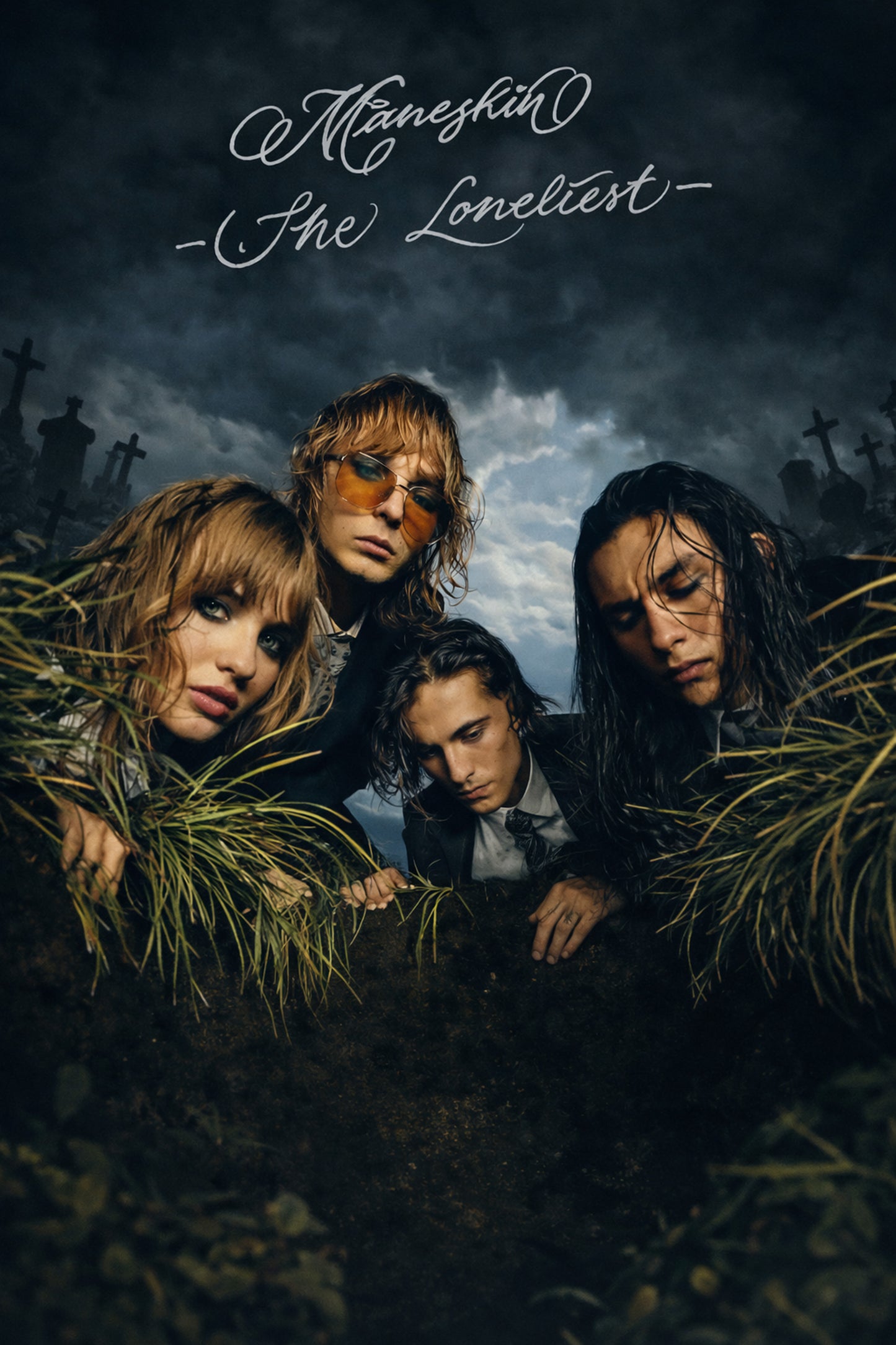 Måneskin Poster – The Loneliest- Album Poster - Music Band Art
