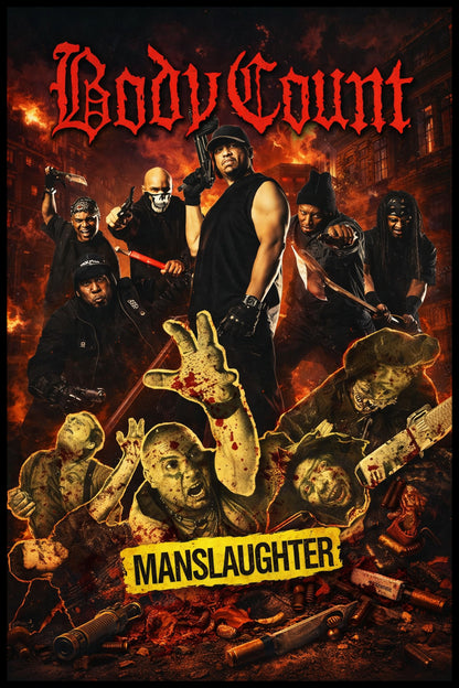 Body Count Poster - Manslaughter Album Poster - Heavy Metal Decoraton