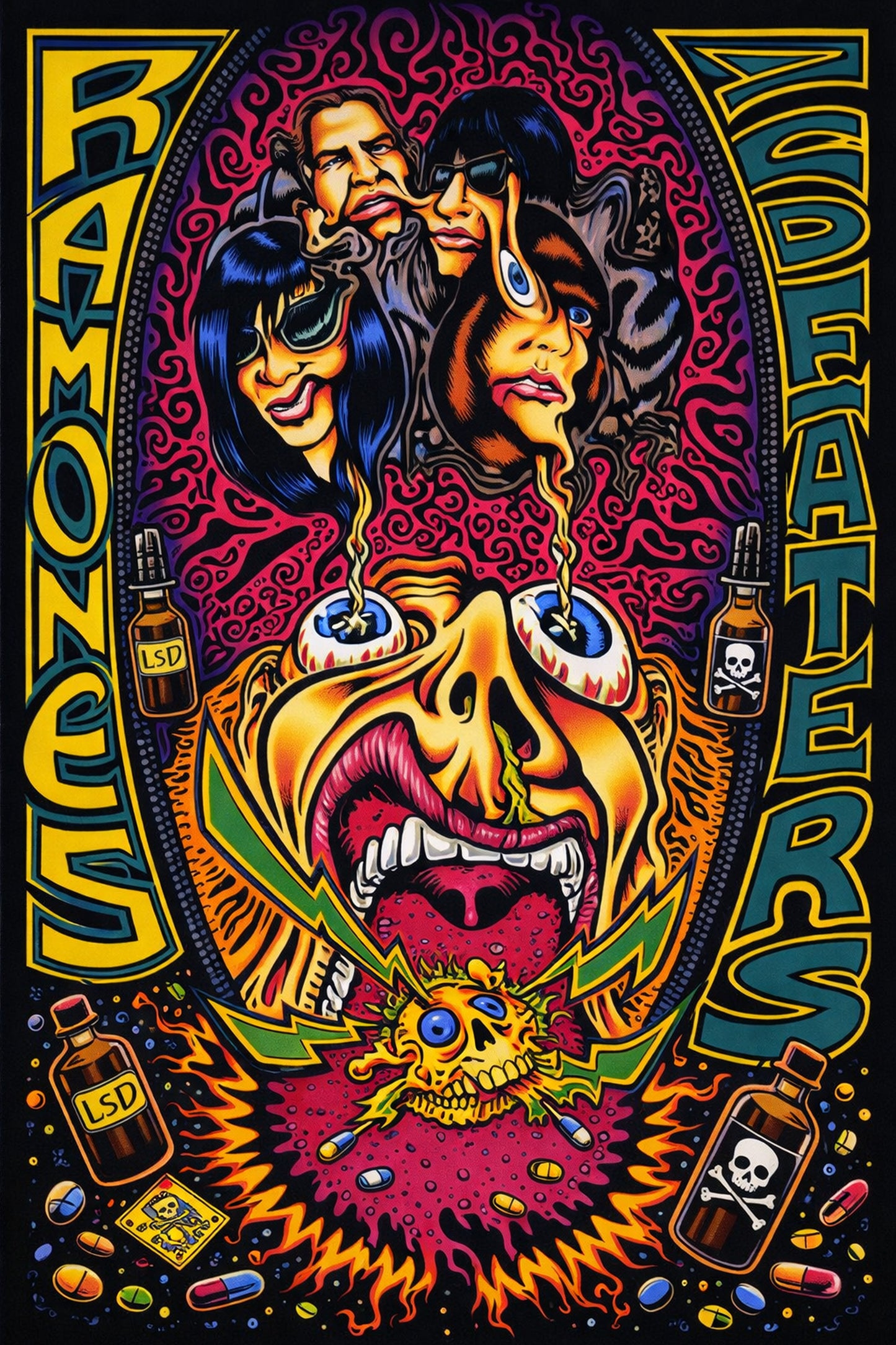 Ramones – Acid Eaters Album Art POSTER – Psychedelic Punk Rock Cover