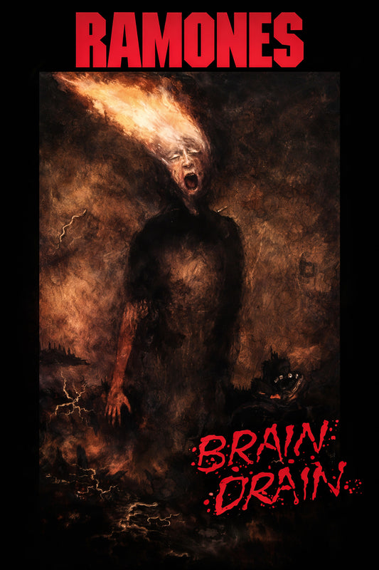 Ramones Poster – Brain Drain – Late 1980s Punk Rock Era – Sire Records