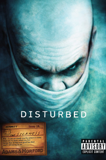 Disturbed Poster – The Sickness – Early 2000s Nu Metal – Giant Records