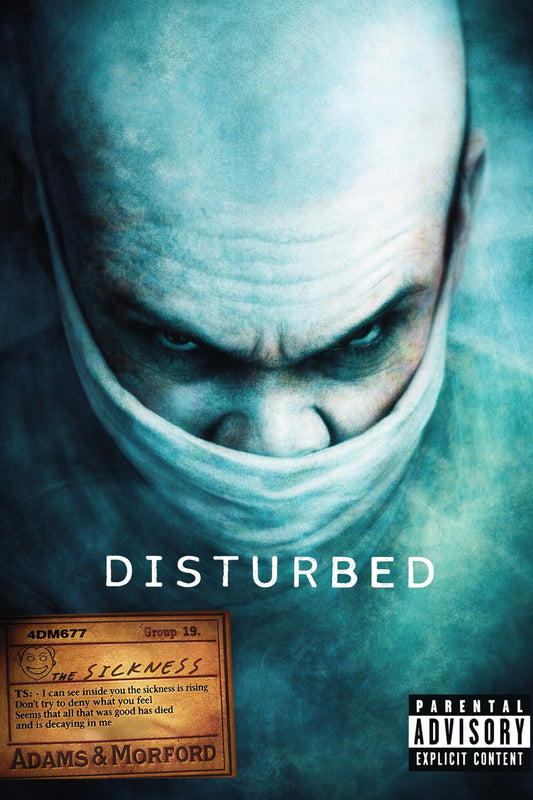 Disturbed Poster – The Sickness – Early 2000s Nu Metal – Giant Records