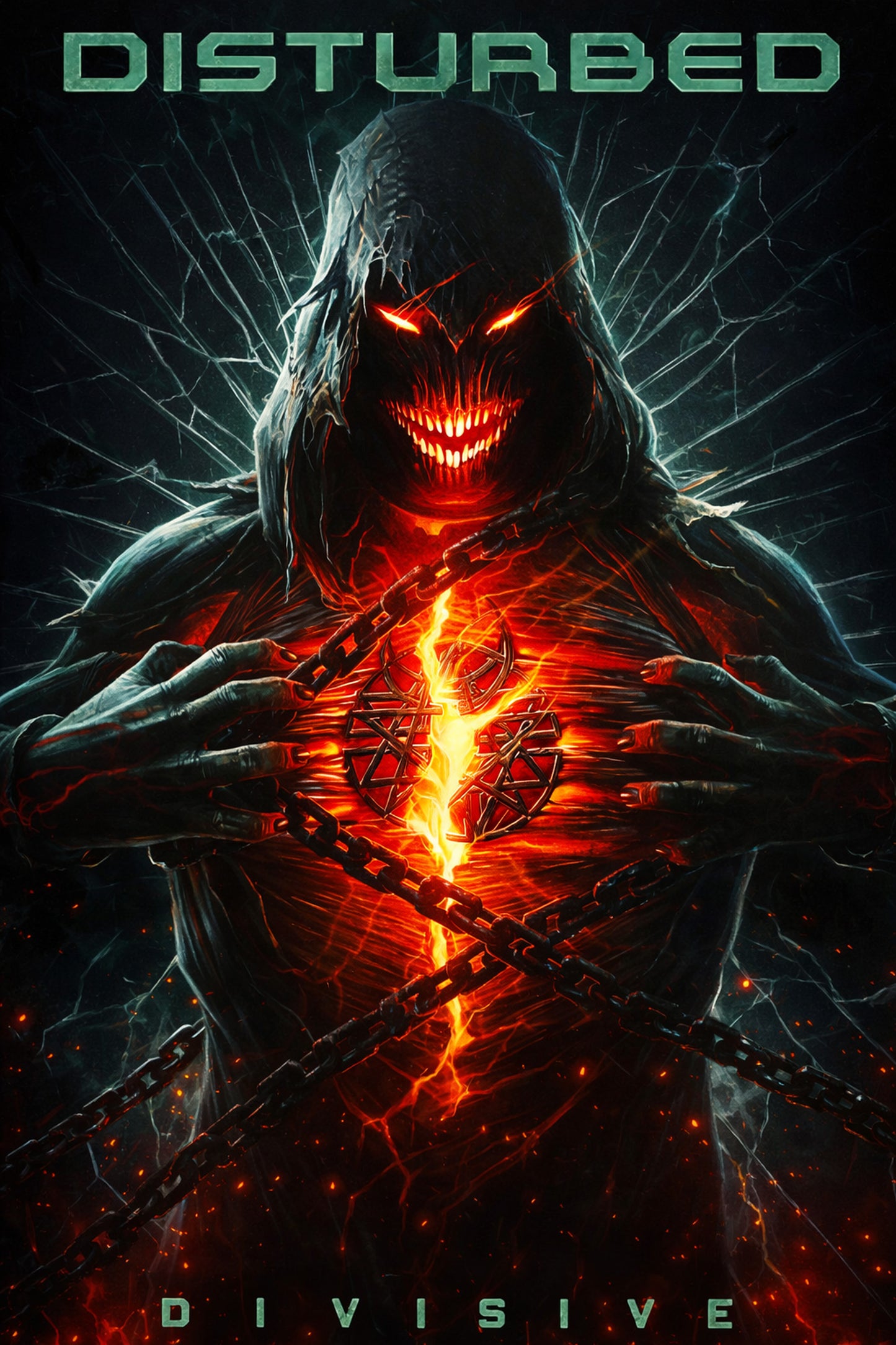 Disturbed Poster – Divisive – Modern Heavy Metal – Reprise Records