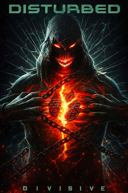 Disturbed Poster – Divisive – Modern Heavy Metal – Reprise Records