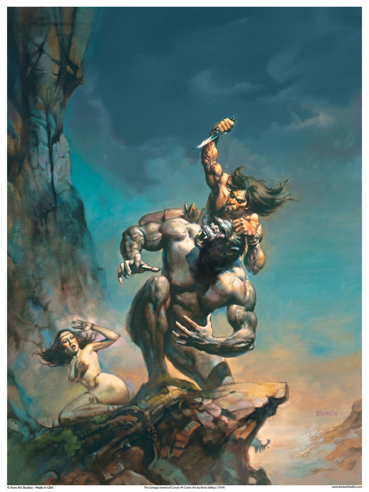 The Savage Sword of Conan #4 Cover Art by Boris Vallejo (1975)