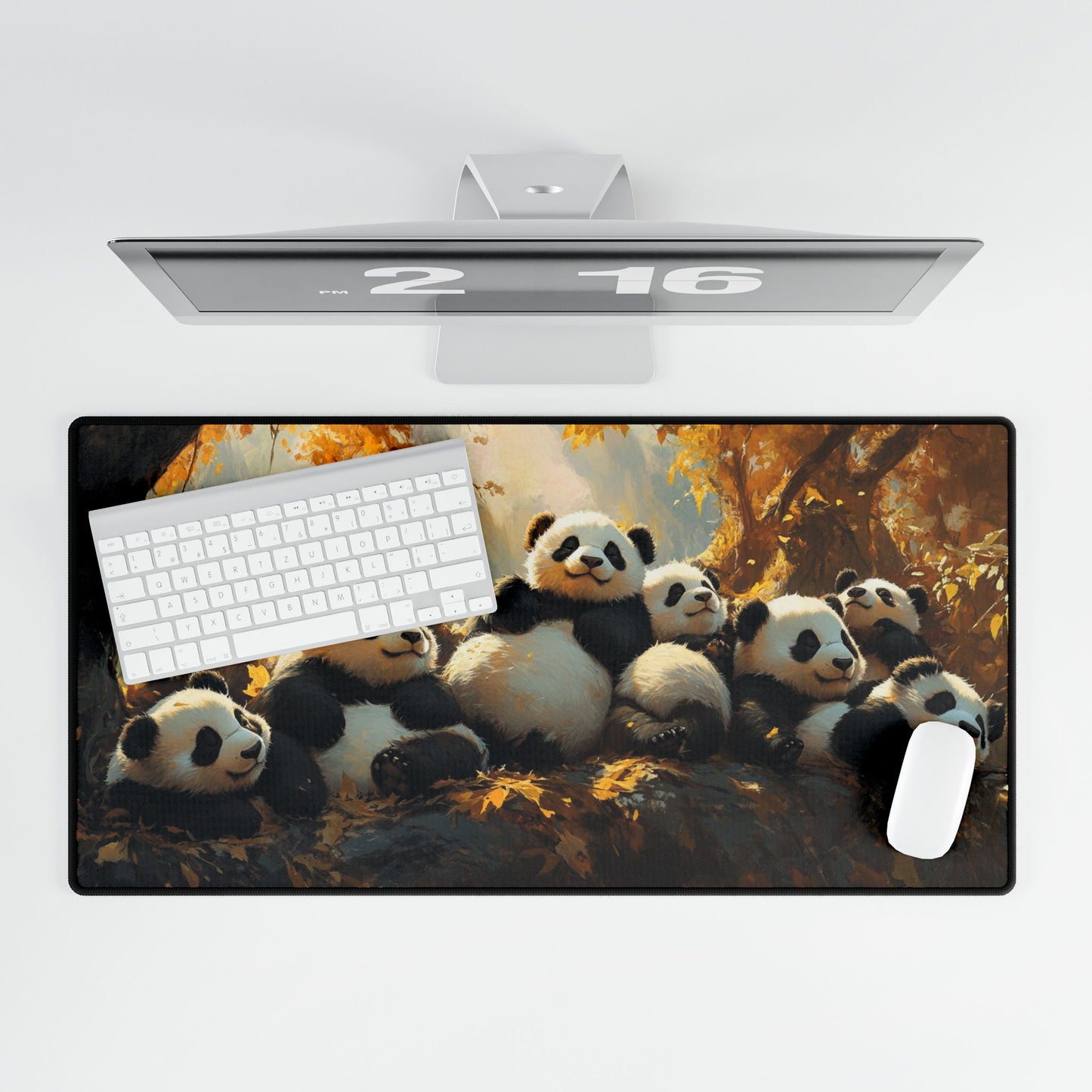 Sleeping Pandas Desk Mat / Mouse Pad – 31.5"x15.5", Cute & Cozy, Gaming & Office