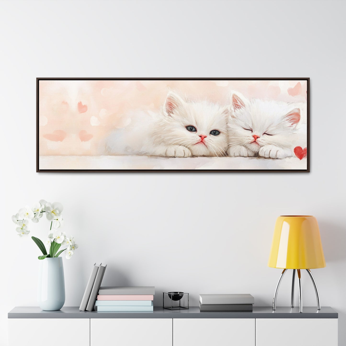 Kids Room Series Inspiration – "Soft Whispers" | Adorable White Kittens Canvas | Nursery & Playroom Decor