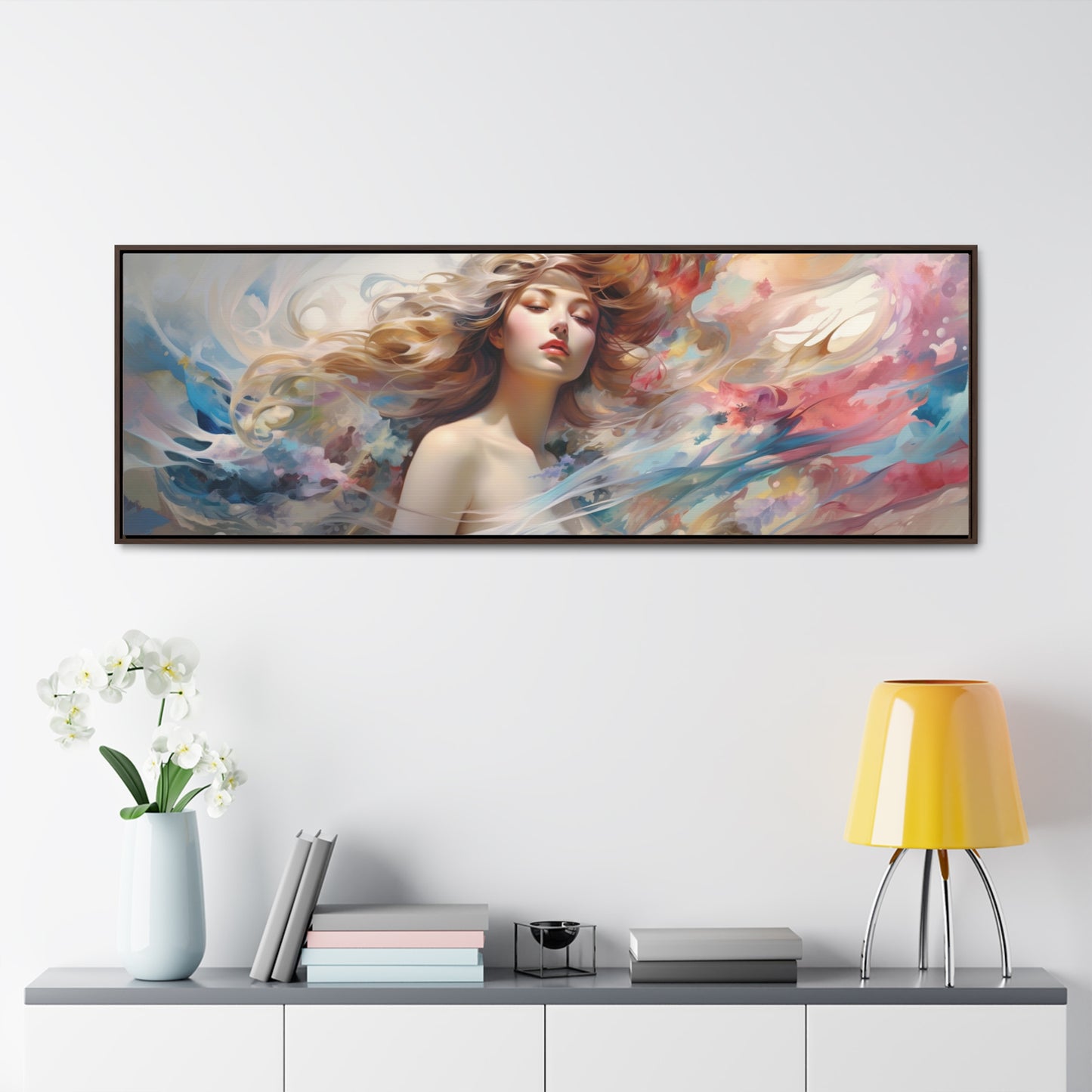 Adelaide Labille-Guiard Inspiration – "Celestial Muse" | Ethereal Wide Canvas Art