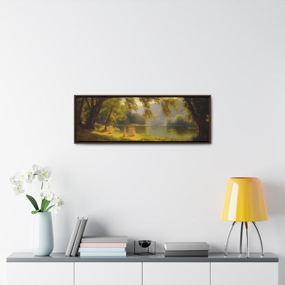 Adolphe William Bouguereau Inspiration – "Golden Serenity" | Romantic Landscape Wide Canvas Art