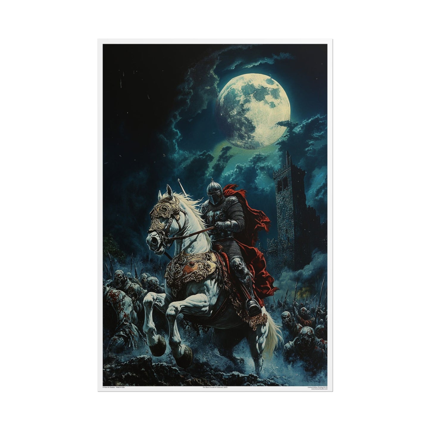 The Black Crusade by Kore Art Studios (2023) 24x36 Print - Limited Edition Poster xx/25