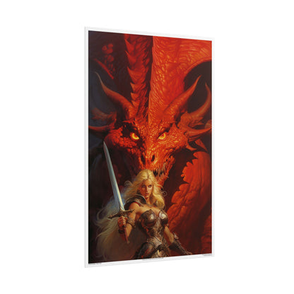 Fireborne Pact: The Blade and the Wyrm by Kore Art Studios (2023) 24x36 Print - Limited Edition Poster xx/25