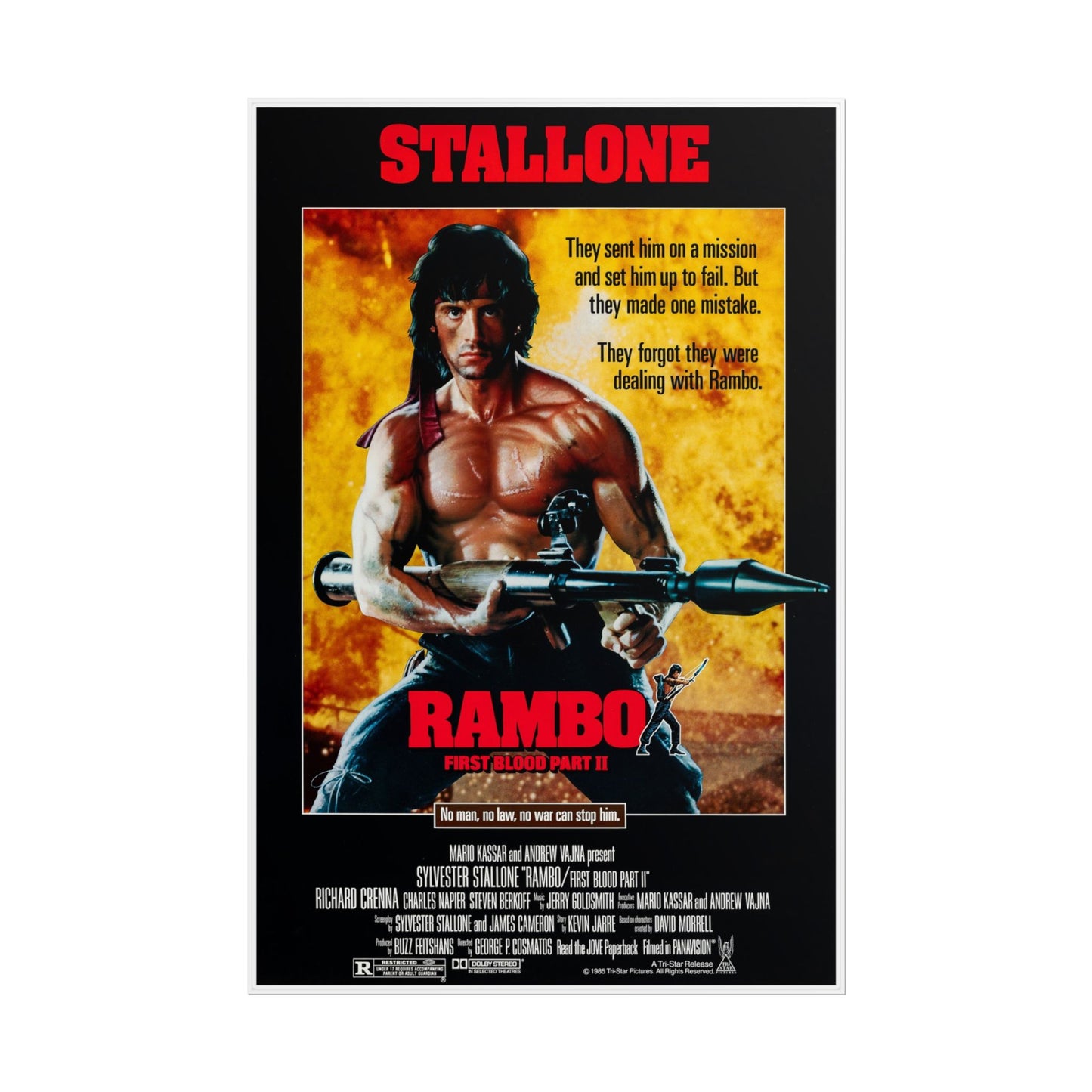 Rambo: First Blood Part II Movie Poster – Tri-Star (1985)